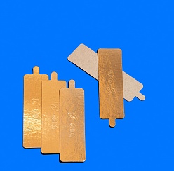 Подложка с держателем прямоугольник ForGenika BASE 0,8 Gold 130*40 мм (100 шт./уп., 2000 шт./кор.)