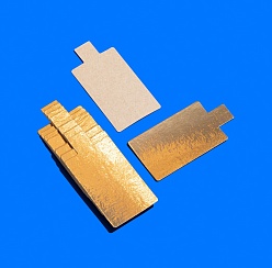 Подложка с держателем прямоугольник ForGenika BASE 0,8 Gold 90*55 мм (100 шт./уп., 1800 шт./кор.)