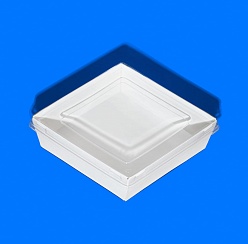 Упаковка ForGenika SMART PACK White с плоской крышкой 145*145*40 мм (50 шт./уп., 200 шт./кор.)