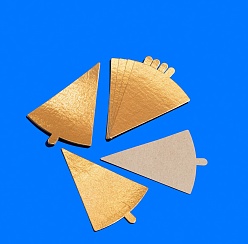 Подложка с держателем треугольник ForGenika BASE 0,8 Gold 120*120*90 мм (100 шт./уп., 1700 шт./кор.)