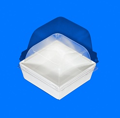 Упаковка ForGenika SMART PACK White с купольной крышкой 85*85*40 мм (50 шт./уп., 300 шт./кор.)