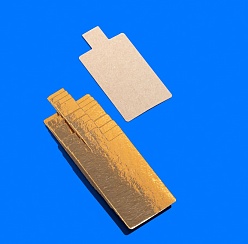 Подложка с держателем прямоугольник ForGenika BASE 0,8 Gold 100*65 мм (100 шт./уп., 1500 шт./кор.)